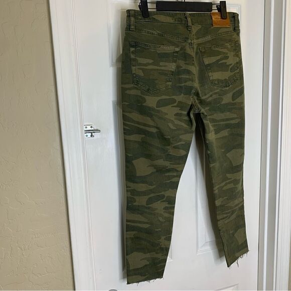 Lucky Brand Camo Bridgette Crop Jeans Size 6 Raw Hem - Picture 5 of 11